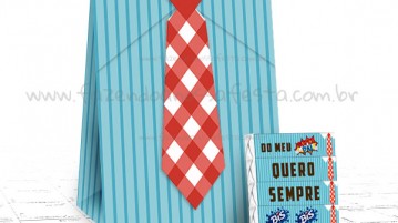 Lembrancinha para o Dia dos Pais – Caixa Camisa Personalizada 2015 Caixinha Camisa Gravata - Lembrancinha Dia Dos Pais