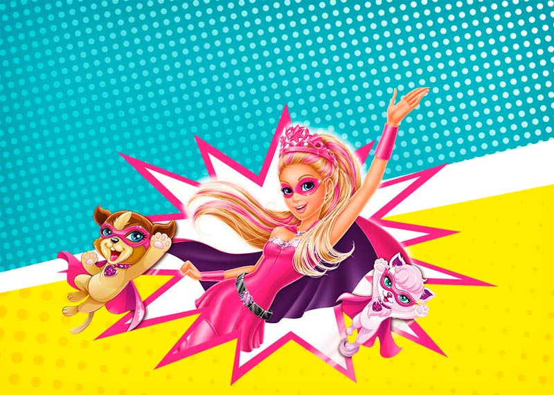 Criar convite de Barbie fundo rosa online grátis