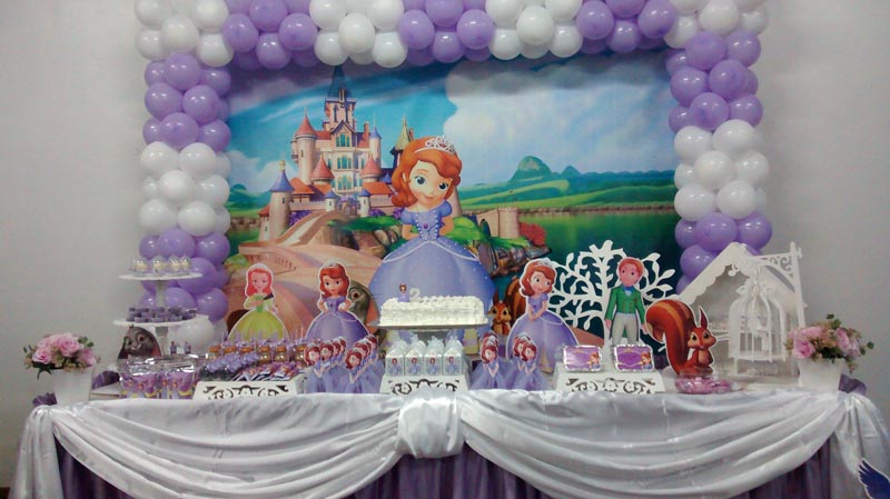 Decoração da Festa Linda Festa Princesa Sofia da Lavínia