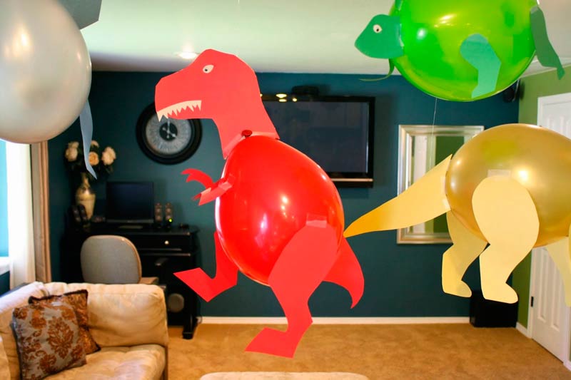 Moldes de Dinossauros feitos com balão – Pronto para Imprimir