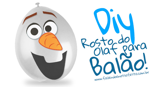 Rosto do Olaf para balão - Modelo