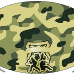 Placa Elipse Kit Militar Camuflado