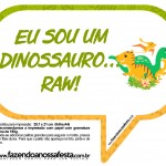 Plaquinha Divertida Dinossauro Cute 13