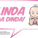 Plaquinhas para Chá de Bebê - Linda da dinda