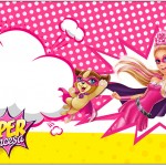 Rótulo Caixa Bombom Barbie Super Princesa Rosa