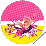 Rótulo para Tubetes Barbie Super Princesa Rosa