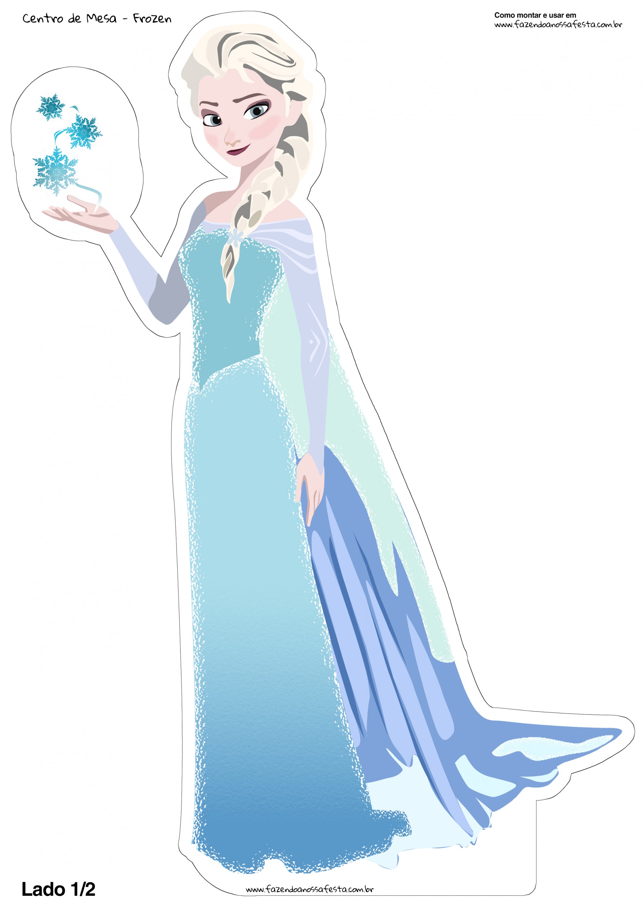 Centro de Mesa Elsa Frozen 1 2
