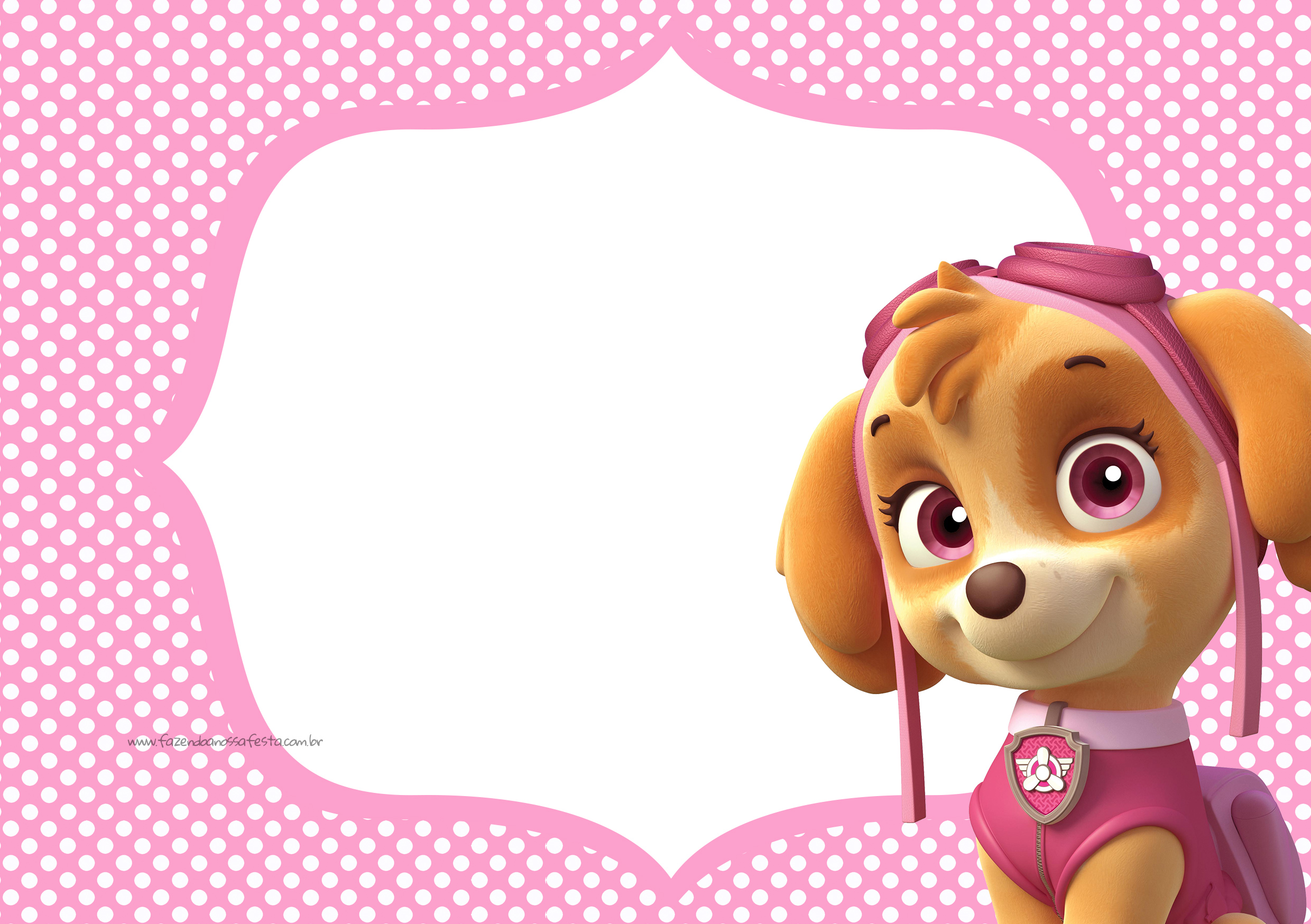 Convite Digital | Virtual Patrulha Canina Rosa 01