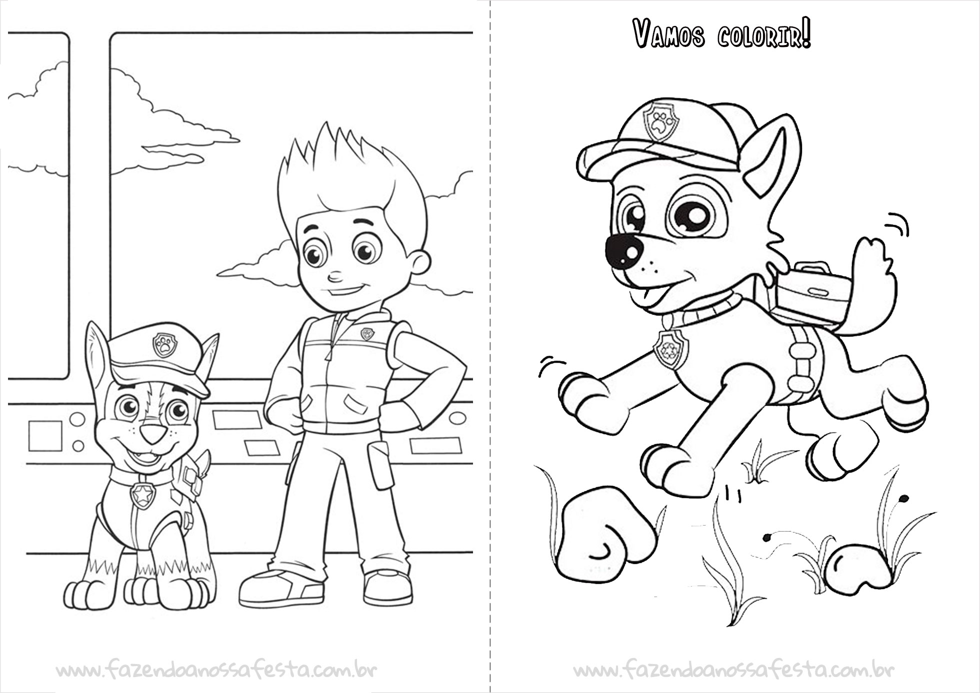 Desenhos Patrulha Canina Para Colorir - Desenhos Para Colorir