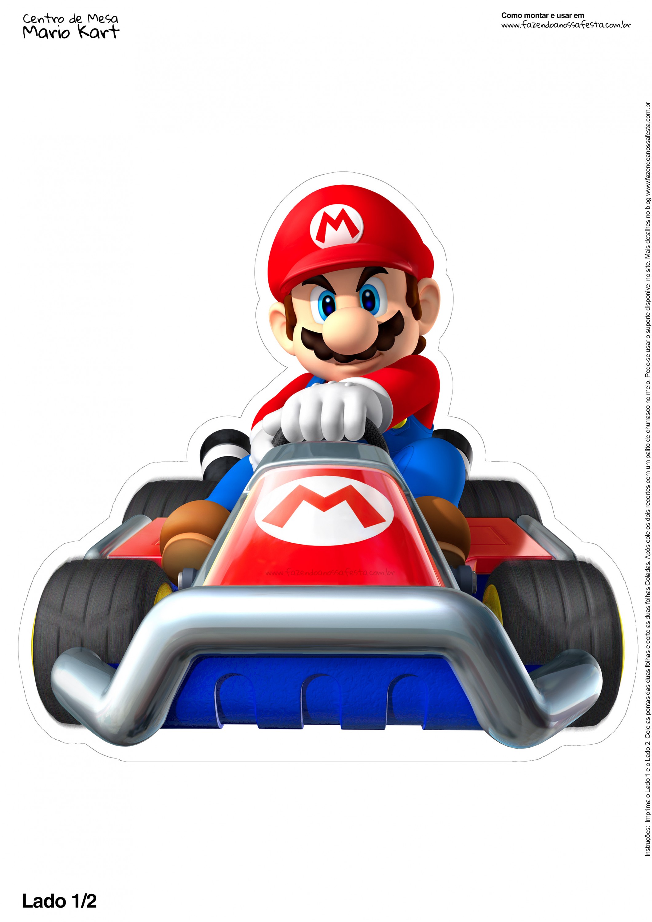 Centro de Mesa Mario Kart 2 2