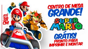 Centro de Mesa Mario Kart – Grátis para Imprimir