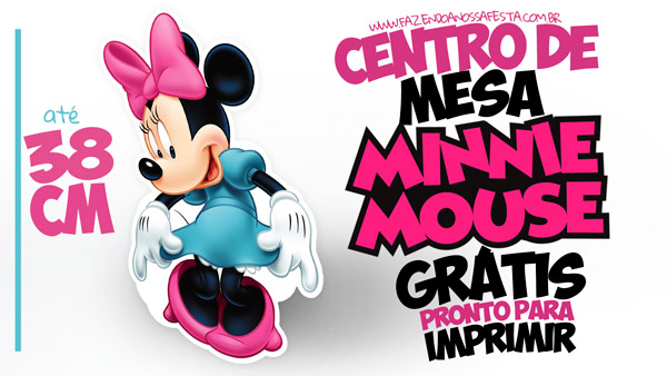 Centro de Mesa Minnie – Grátis para Imprimir