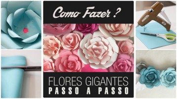 Como fazer Flores Gigantes de Papel Como Fazer Flores Gigantes de Parede