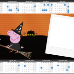 Convite Calendário 2015 Peppa Pig Halloween 3