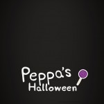 Convite Chalkboard 3 Peppa Pig Halloween
