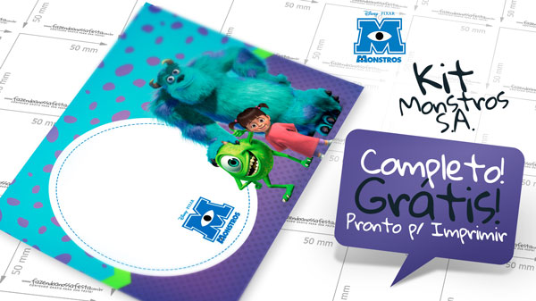 Kit Festa Monstros S.A. – Personalizados Grátis