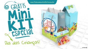 Lembrancinhas Dia das Crianças – Moldes Grátis Mini Kit Lembrancinhas Dia das Crianças