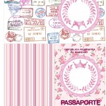 Passaporte Coroa de Princesa Rosa Floral