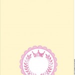 Passaporte - Parte de dentro Coroa de Princesa Rosa Floral