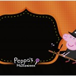 Rótulo Bolinha de Sabão Peppa Pig Halloween