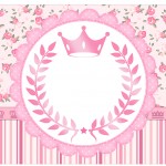 Rótulo Espumante Coroa de Princesa Rosa Floral