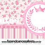 Rótulo Mentos Coroa de Princesa Rosa Floral