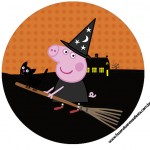 Rótulo para Tubetes, Toppers e Latinhas Peppa Pig Halloween