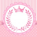 Cartão Festa Realeza Rosa