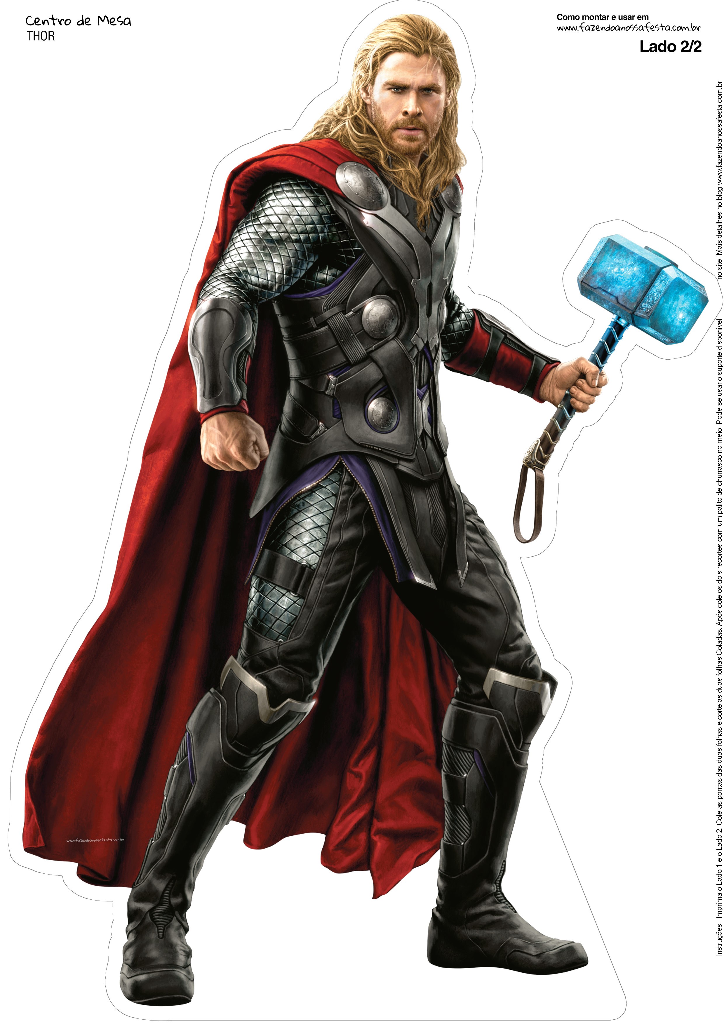 Centro de Mesa Vingadores Thor 1 1 2