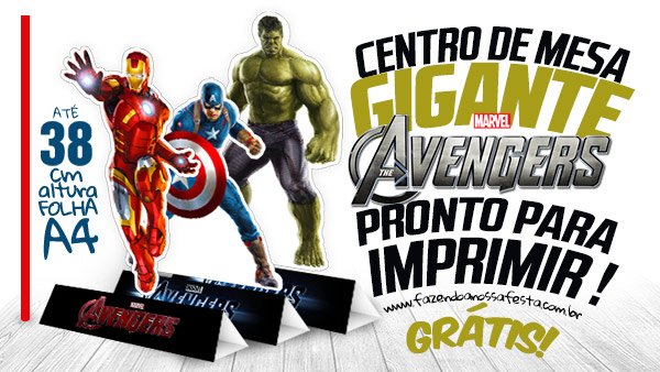 Kit Festa Fácil Vingadores Marvel Aniversário Criança