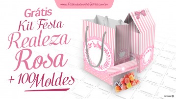 Kit Realeza Rosa – Grátis para Imprimir Kit Realeza Rosa Modelo