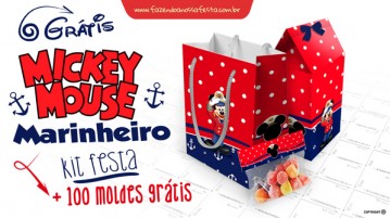 Kit Festa Mickey Marinheiro – Grátis para Imprimir Kit Festa Mickey Marinheiro Grátis