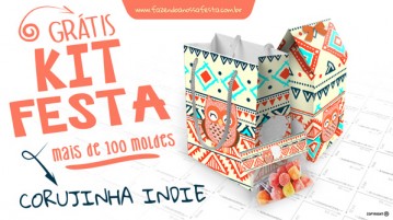 Kit Corujinha Laranja Indie – Personalizado para Aniversário Kit festa Personalizado Corujinha Laranja Indie