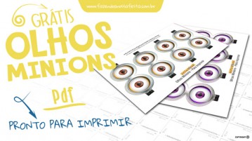Olhos Minions – Grátis para Imprimir Olhos Minions Grátis para Imprimir