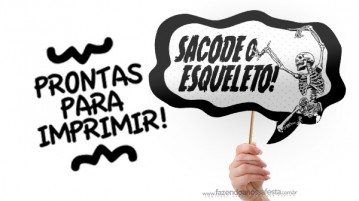 Plaquinhas divertidas Halloween – Grátis para Imprimir Plaquinhas divertidas Halloween - Modelo