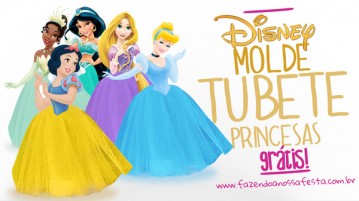 Tubete Vestido de Princesa – Moldes para Imprimir Tubete Vestido de Princesa - Pronto para Imprimir