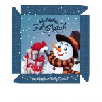 Caixa Personalizada Boneco de Neve para Natal - Frente