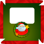 Caixa de Bombom Natal Guirlanda Papai Noel com foto