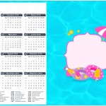 Convite Calendário 2016 Pool Party Menina
