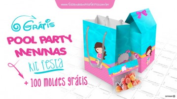 Pool Party Meninas (Festa na Piscina) – Personalizados para Imprimir Kit Festa Pool Party Meninas - Festa na Piscina