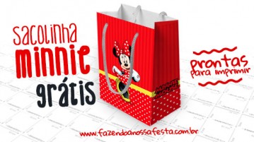 Sacolinha Surpresa Minnie Vermelha – Pronta para Imprimir