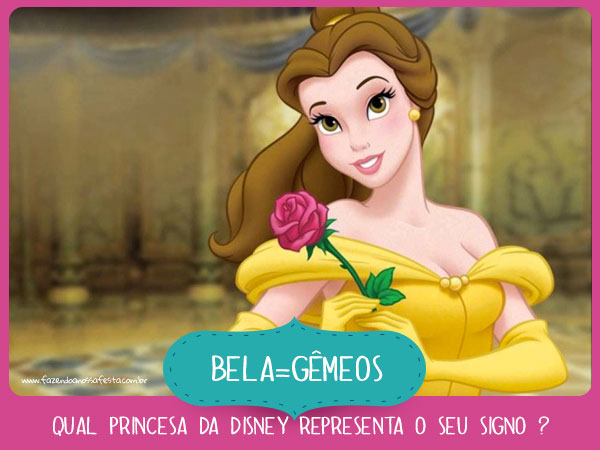 Bela de Gemeos - Qual princesa da Disney representa o seu 