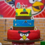 Bolo Festa Angry Birds do Guilherme