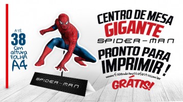 Centro de Mesa Homem Aranha Grátis Centro de Mesa Homem Aranha Grátis