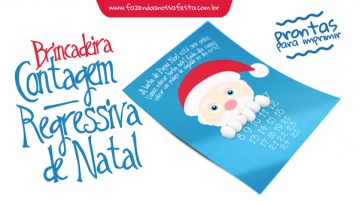 Contagem Regressiva para o Natal – Papai Noel Contagem Regressiva para Natal - Barba Papai Noel