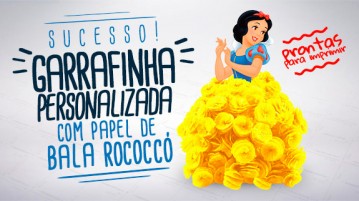 Garrafinha Personalizada Branca de Neve Garrafinha Personalizada Branca de Neve - Modelo