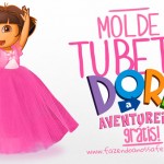 Molde Tubete Dora Aventureira Grátis para Imprimir 2