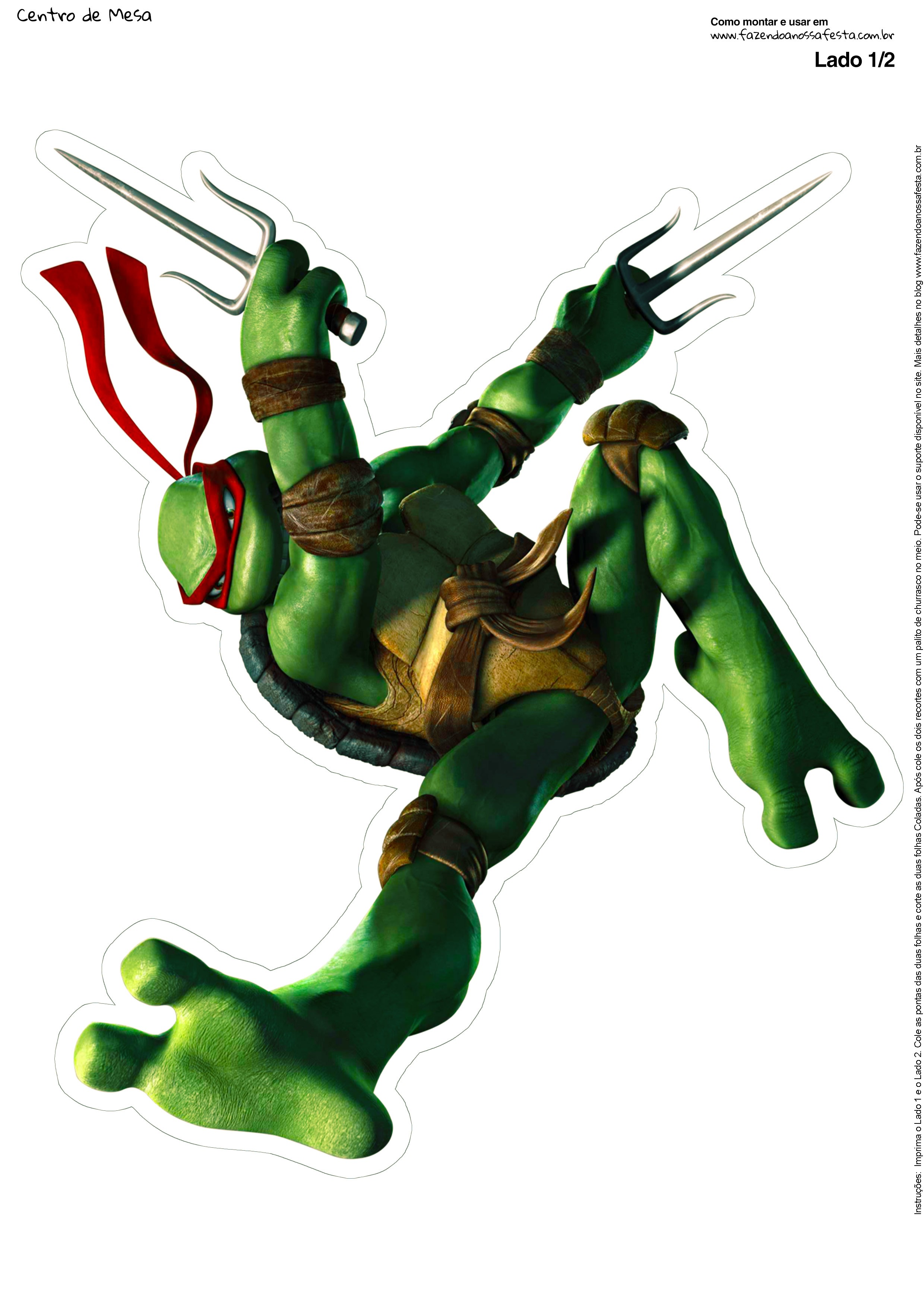 Toten de Mesa Tartarugas Ninjas Raphael Parte 1