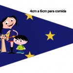 Bandeirinha Sanduiche 2 Show da Luna Azul e Vermelho