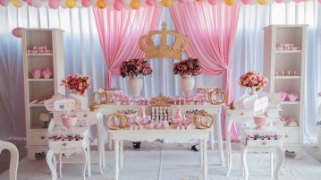 Chá de Bebê Coroa de Princesa Provençal – Inspiração Chá de Bebê Coroa de Princesa Provençal